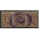 ARGENTINA 1888 GJ 91 TIRA DE TRES ESTAMPILLA RECONSTITUIDA CON VARIEDAD DOBLE DENTADO, RARA